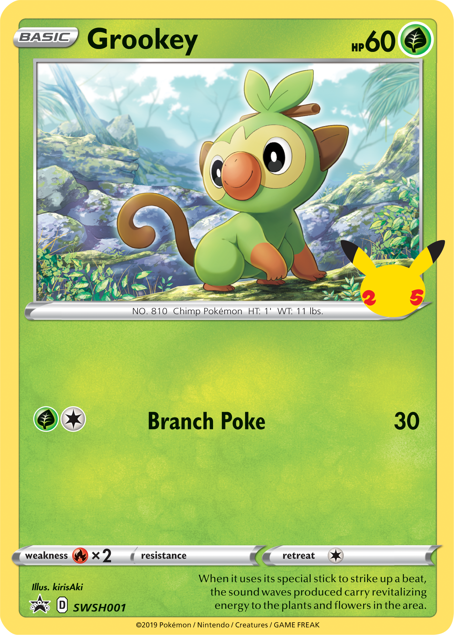 Grookey (SWSH001) (Jumbo Card) [First Partner Pack] | Cracking-Singles