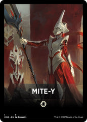 Mite-Y Theme Card [Phyrexia: All Will Be One Tokens] | Cracking-Singles