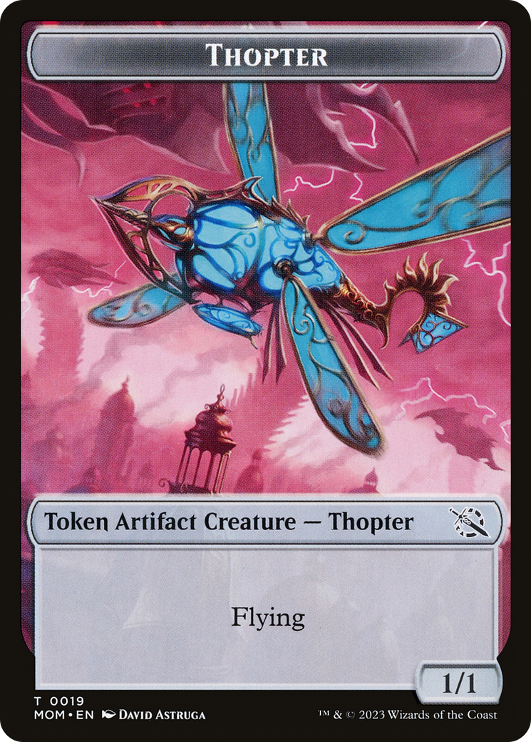 Warrior // Thopter Double-Sided Token [March of the Machine Tokens] | Cracking-Singles