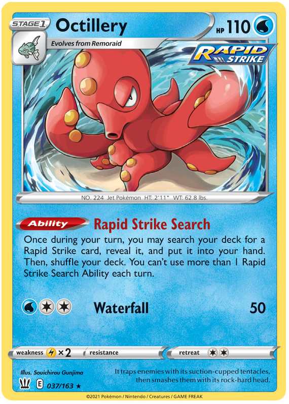 Octillery (037/163) (Theme Deck Exclusive) [Sword & Shield: Battle Styles] | Cracking-Singles