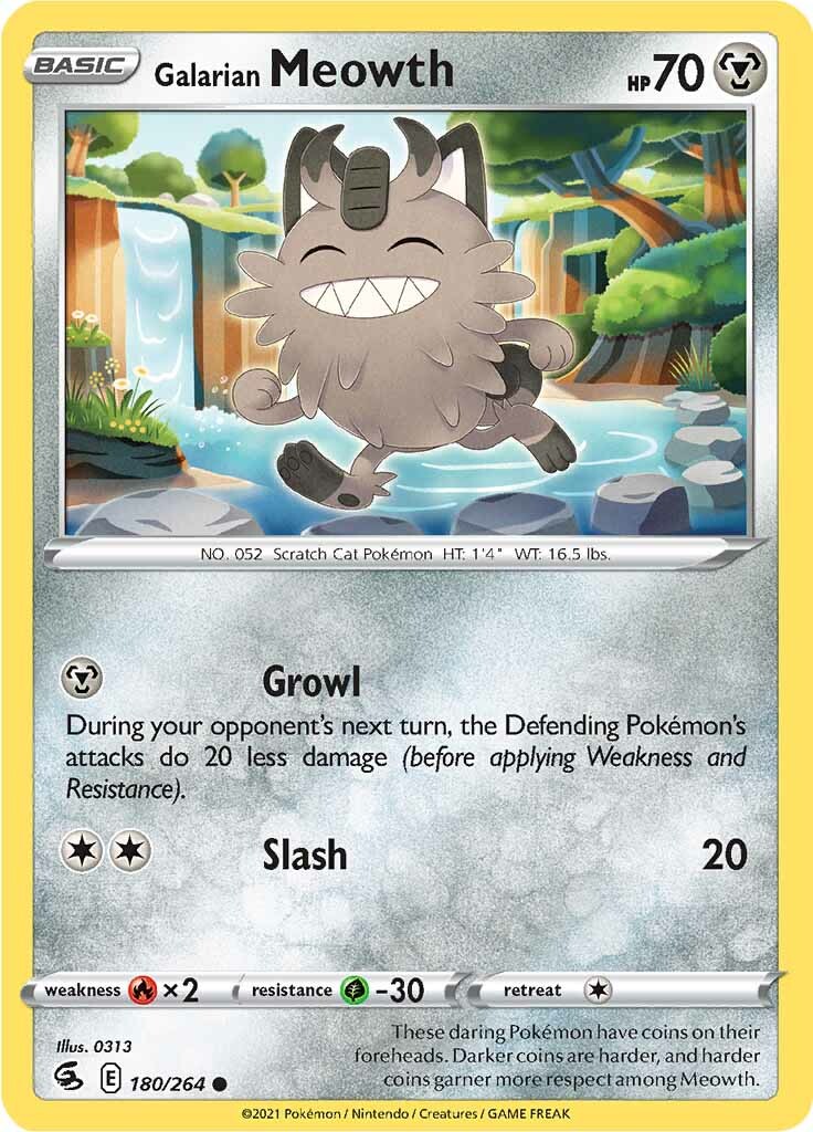 Galarian Meowth (180/264) [Sword & Shield: Fusion Strike] | Cracking-Singles