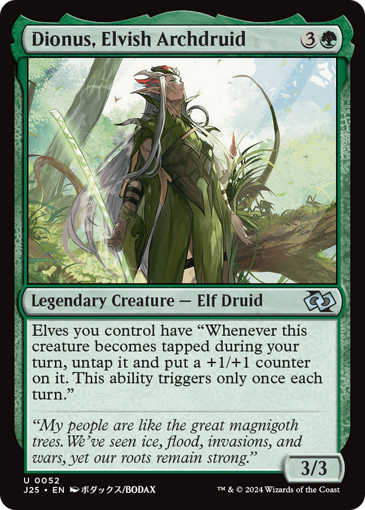 Dionus, Elvish Archdruid (Anime) [Foundations Jumpstart] | Cracking-Singles