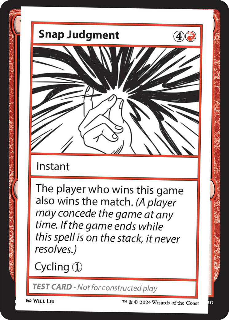 Snap Judgment [Mystery Booster 2 Playtest Cards] | Cracking-Singles