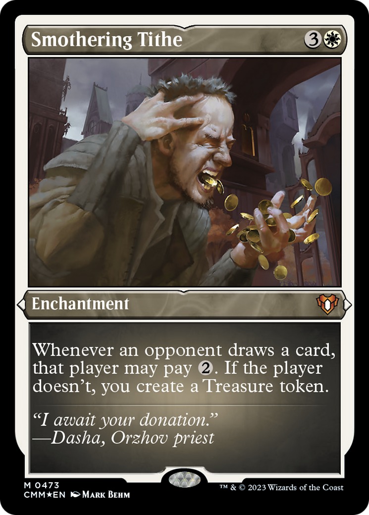 Smothering Tithe (Foil Etched) [Commander Masters] | Cracking-Singles