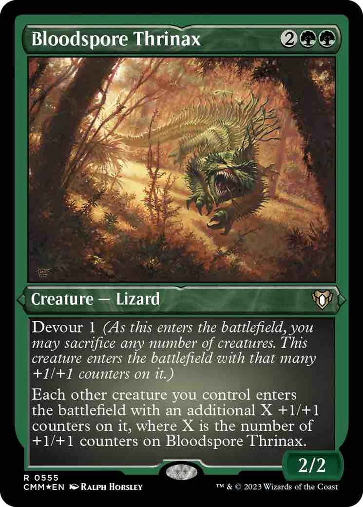 Bloodspore Thrinax (Foil Etched) [Commander Masters] | Cracking-Singles