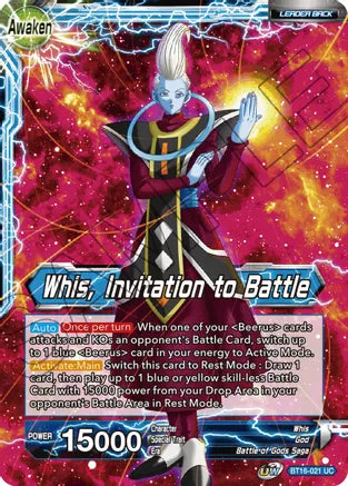 Whis // Whis, Invitation to Battle (BT16-021) [Realm of the Gods] | Cracking-Singles