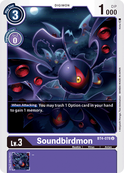 Soundbirdmon [BT4-078] [Great Legend] | Cracking-Singles