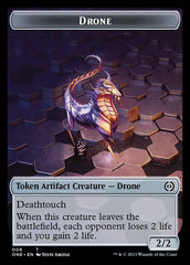 Rebel // Drone Double-Sided Token [Phyrexia: All Will Be One Tokens] | Cracking-Singles