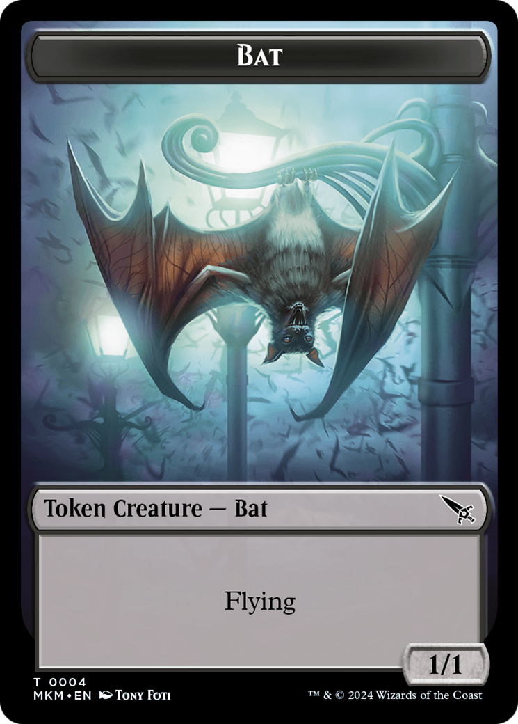 Thopter (0020) // Bat Double-Sided Token [Murders at Karlov Manor Tokens] | Cracking-Singles