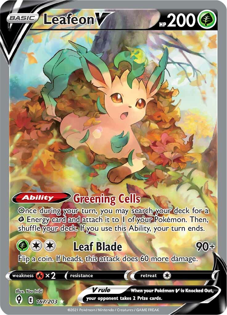 Leafeon V (167/203) [Sword & Shield: Evolving Skies] | Cracking-Singles