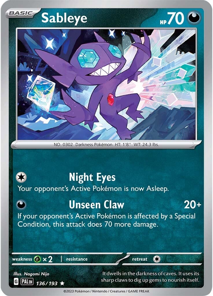 Sableye (136/193) [Scarlet & Violet: Paldea Evolved] | Cracking-Singles