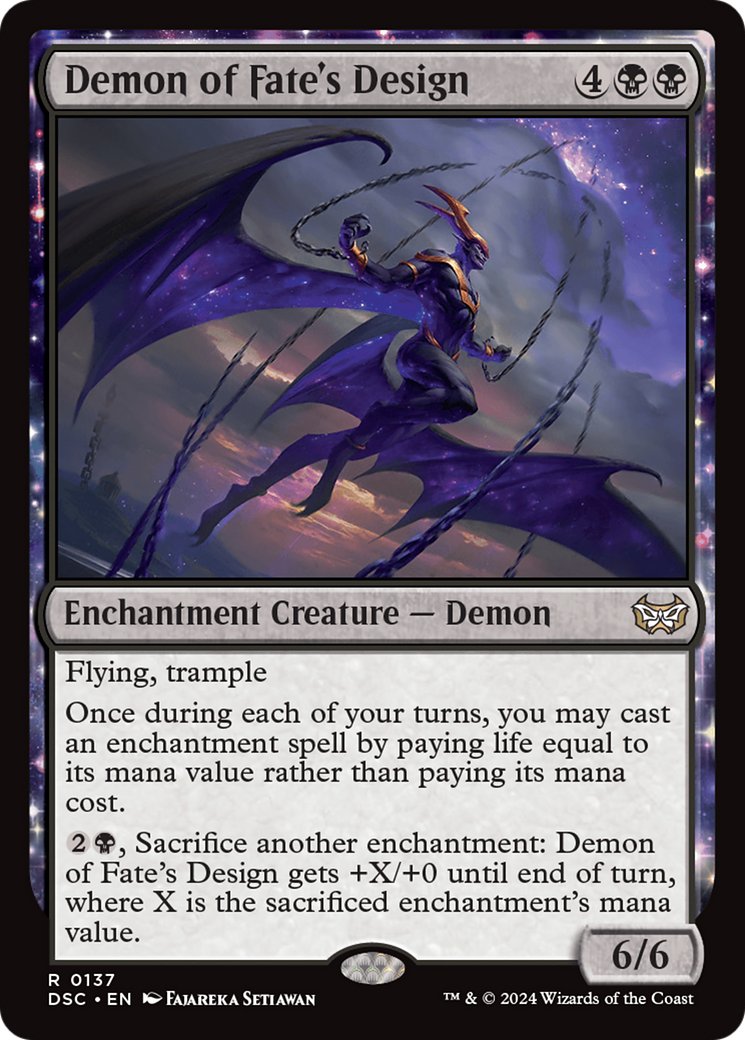 Demon of Fate's Design [Duskmourn: House of Horror Commander] | Cracking-Singles