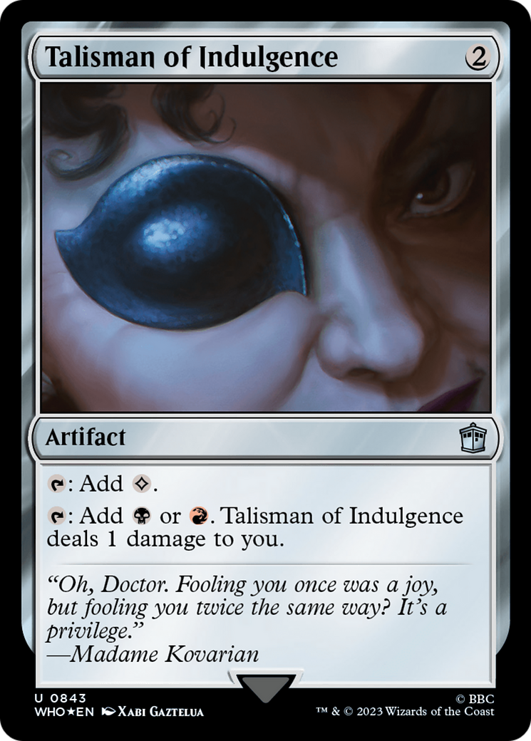 Talisman of Indulgence (Surge Foil) [Doctor Who] | Cracking-Singles