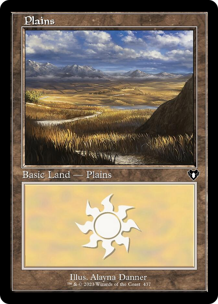 Plains (437) (Retro) [Commander Masters] | Cracking-Singles