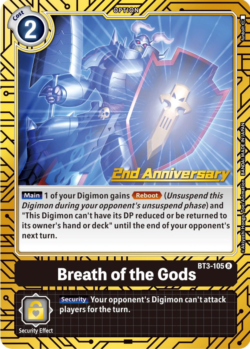 Breath of the Gods [BT3-105] (2nd Anniversary Card Set) [Release Special Booster Promos] | Cracking-Singles