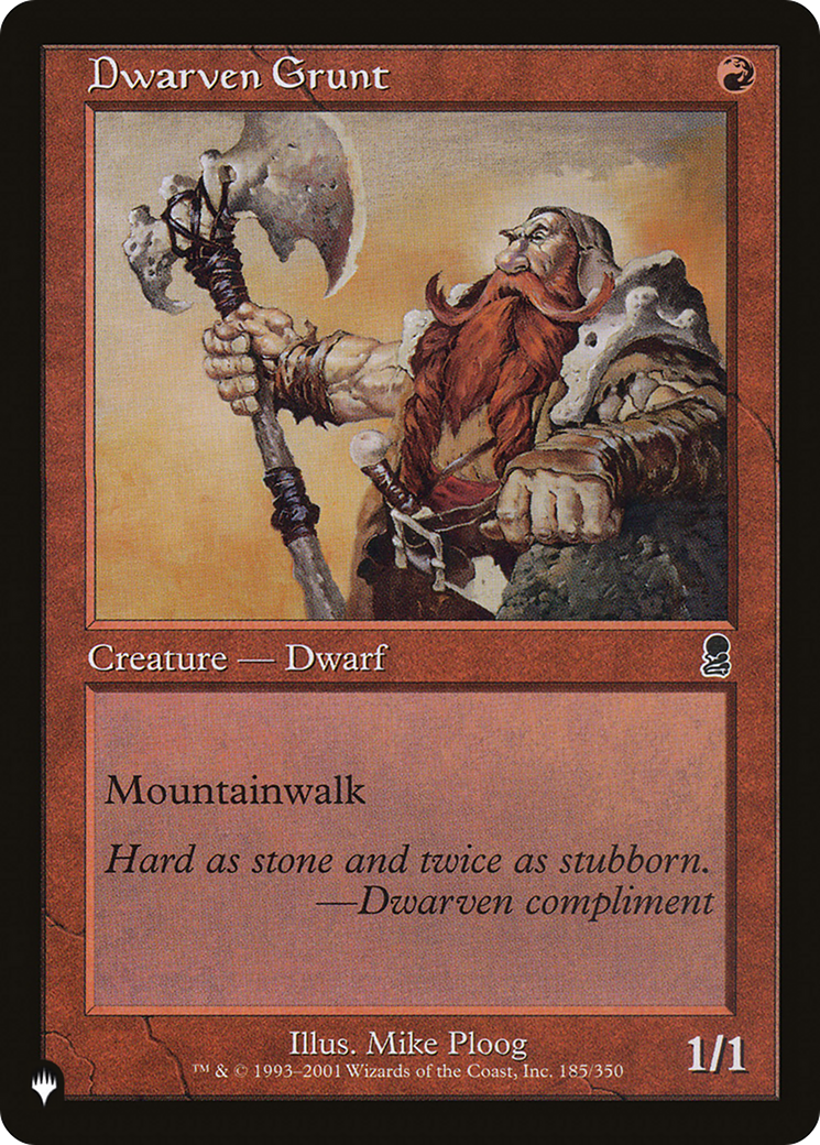 Dwarven Grunt [The List] | Cracking-Singles