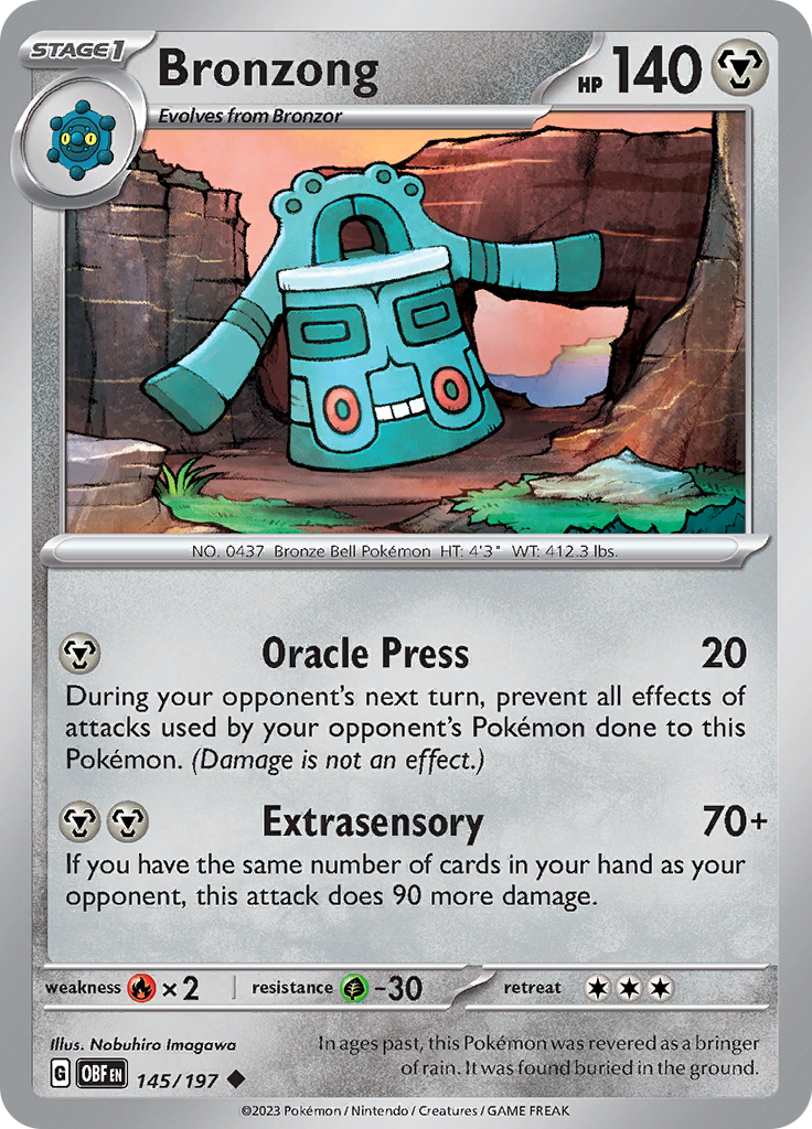 Bronzong (145/197) [Scarlet & Violet: Obsidian Flames] | Cracking-Singles