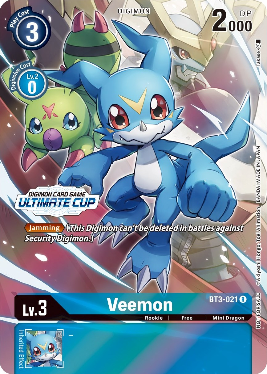 Veemon [BT3-021] (April Ultimate Cup 2022) [Release Special Booster Promos] | Cracking-Singles