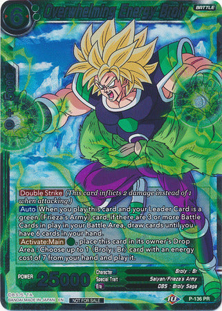 Overwhelming Energy Broly (Series 7 Super Dash Pack) (P-136) [Promotion Cards] | Cracking-Singles