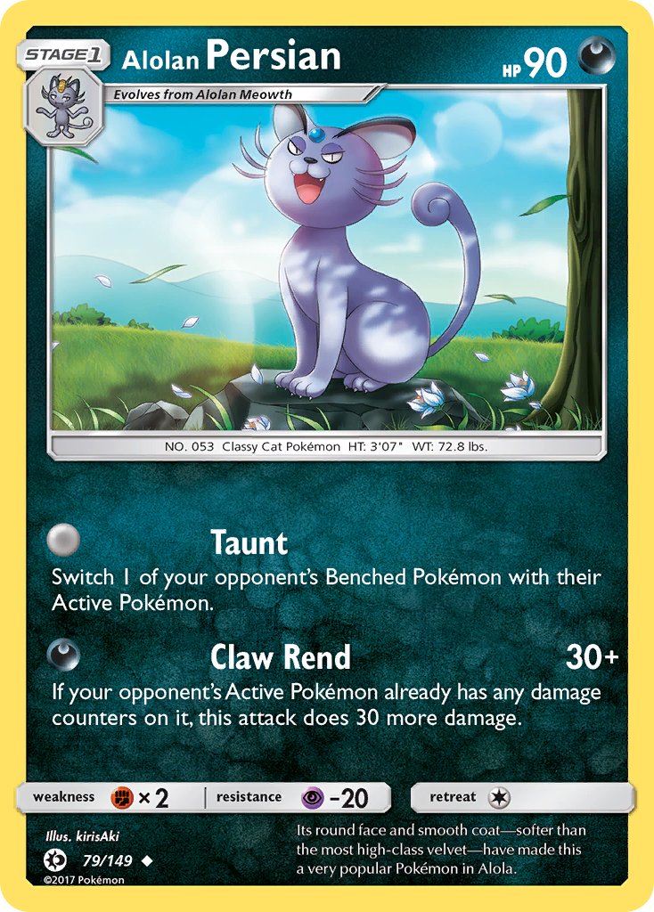 Alolan Persian (79/149) (Cosmos Holo) (Blister Exclusive) [Sun & Moon: Base Set] | Cracking-Singles