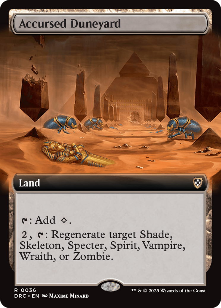 Accursed Duneyard (Extended Art) [Aetherdrift Commander] | Cracking-Singles