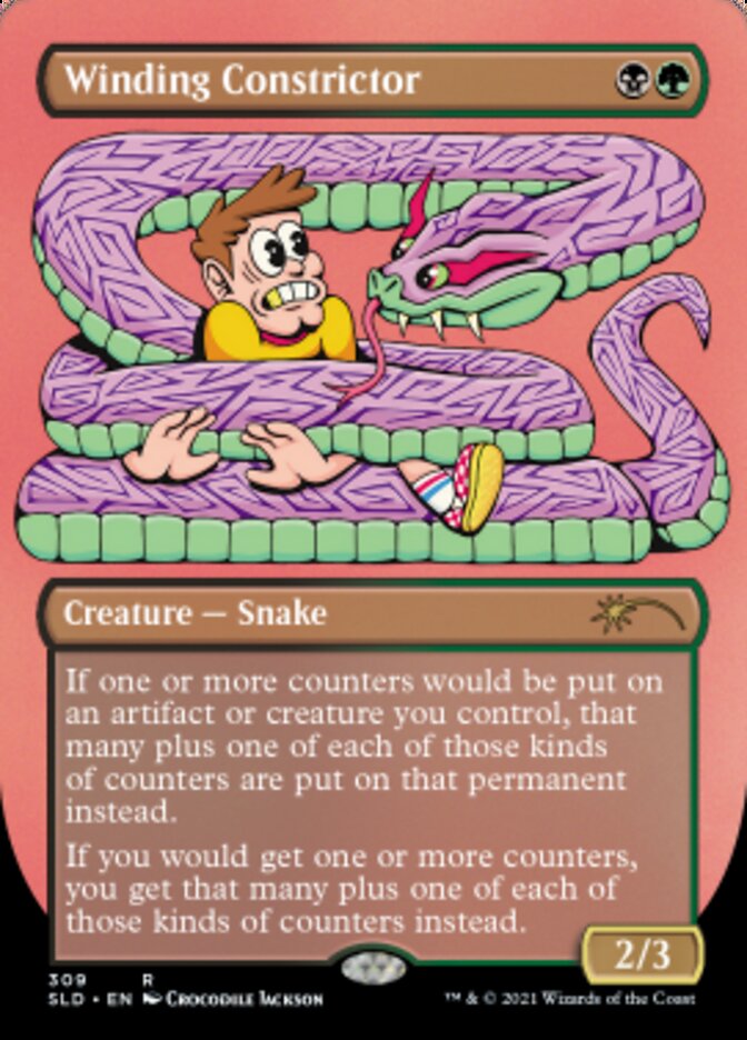 Winding Constrictor (Borderless) (Foil Etched) [Secret Lair Drop Series] | Cracking-Singles