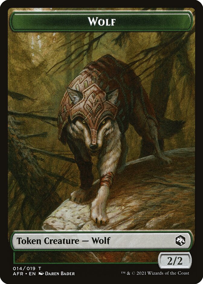 Wolf // Boo Double-Sided Token [Dungeons & Dragons: Adventures in the Forgotten Realms Tokens] | Cracking-Singles