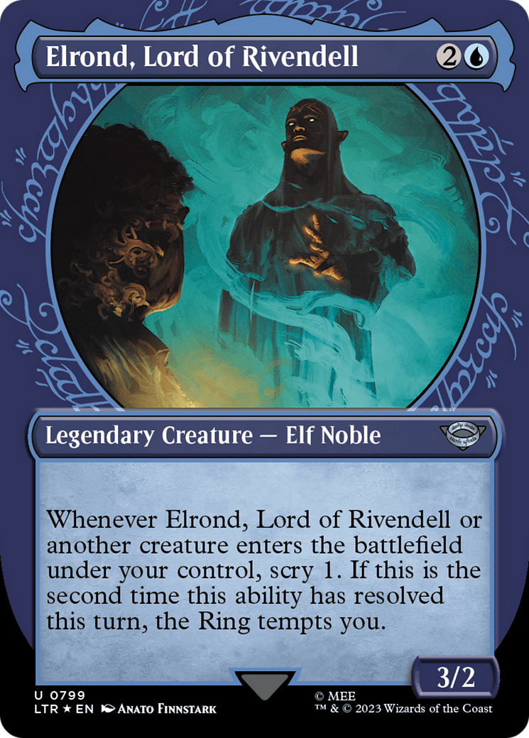 Elrond, Lord of Rivendell (Showcase) (Surge Foil) [The Lord of the Rings: Tales of Middle-Earth] | Cracking-Singles