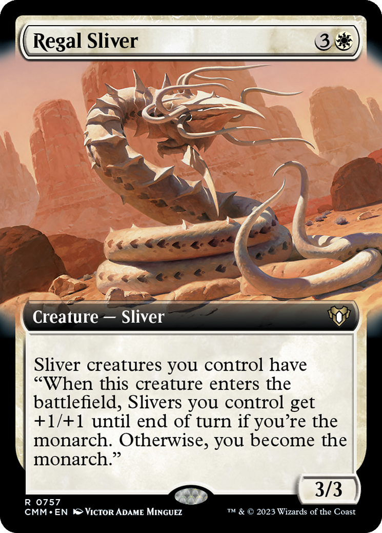 Regal Sliver (Extended Art) [Commander Masters] | Cracking-Singles