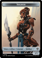 Elemental (0014) // Soldier (0026) Double-Sided Token [Outlaws of Thunder Junction Commander Tokens] | Cracking-Singles