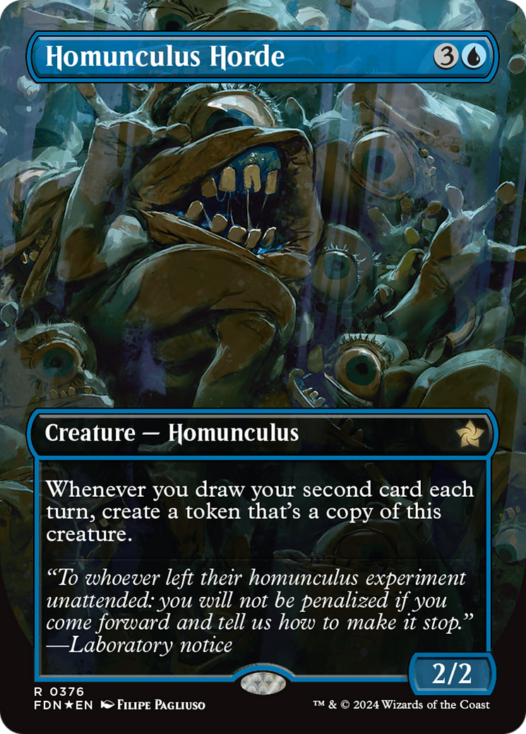 Homunculus Horde (Borderless) (Mana Foil) [Foundations] | Cracking-Singles