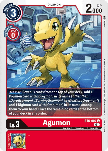 Agumon [BT5-007] (Tamer Party Vol. 4 Promo) [Battle of Omni] | Cracking-Singles