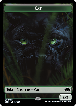 Goblin // Cat (008) Double-Sided Token [Dominaria Remastered Tokens] | Cracking-Singles