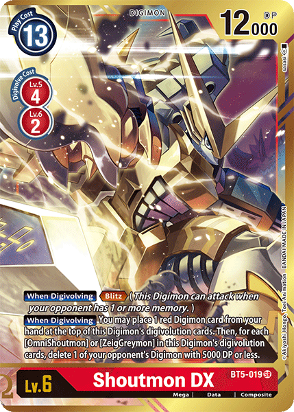 Shoutmon DX [BT5-019] (Alternate Art) [Battle of Omni] | Cracking-Singles