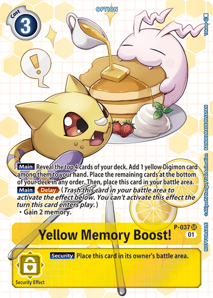 Yellow Memory Boost! [P-037] (Box Promotion Pack - Next Adventure) [Promotional Cards] | Cracking-Singles