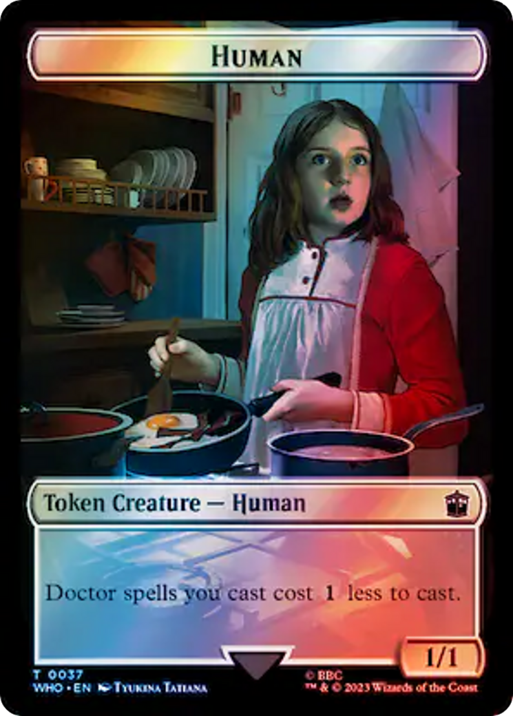 Human (0037) // Mark of the Rani Double-Sided Token (Surge Foil) [Doctor Who Tokens] | Cracking-Singles