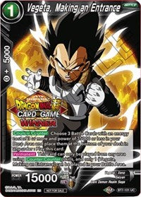 Vegeta, Making an Entrance (Top 16 Winner) (BT7-101) [Tournament Promotion Cards] | Cracking-Singles