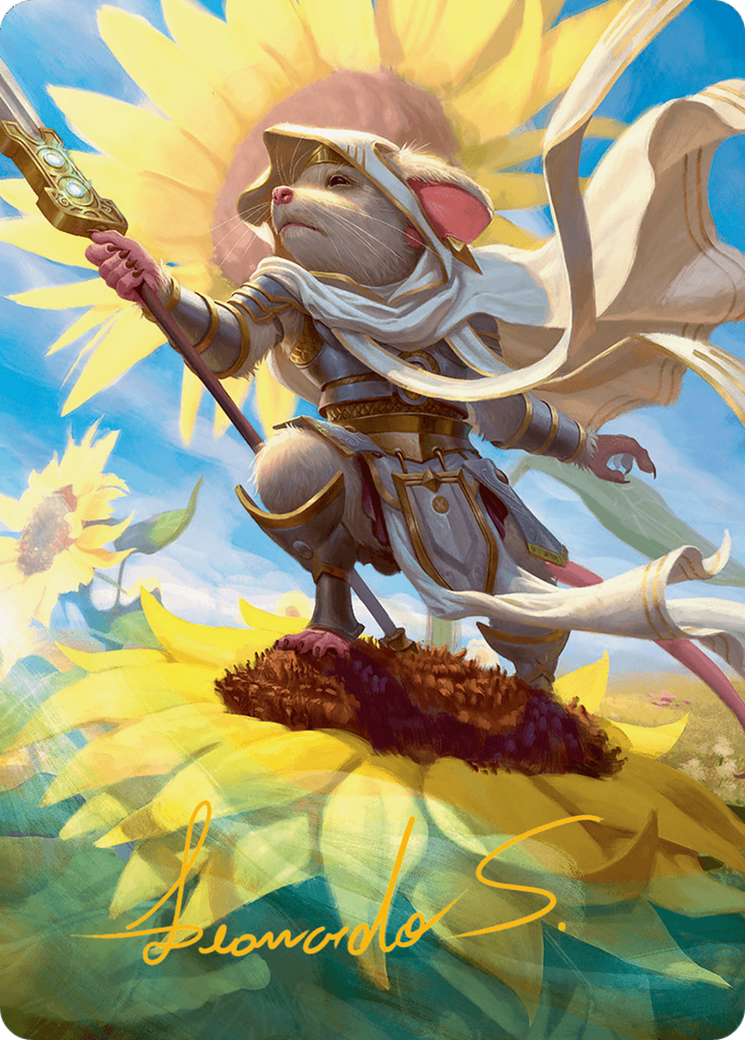 Elspeth, Sun's Champion Art Card (Gold-Stamped Signature) [Bloomburrow Art Series] | Cracking-Singles