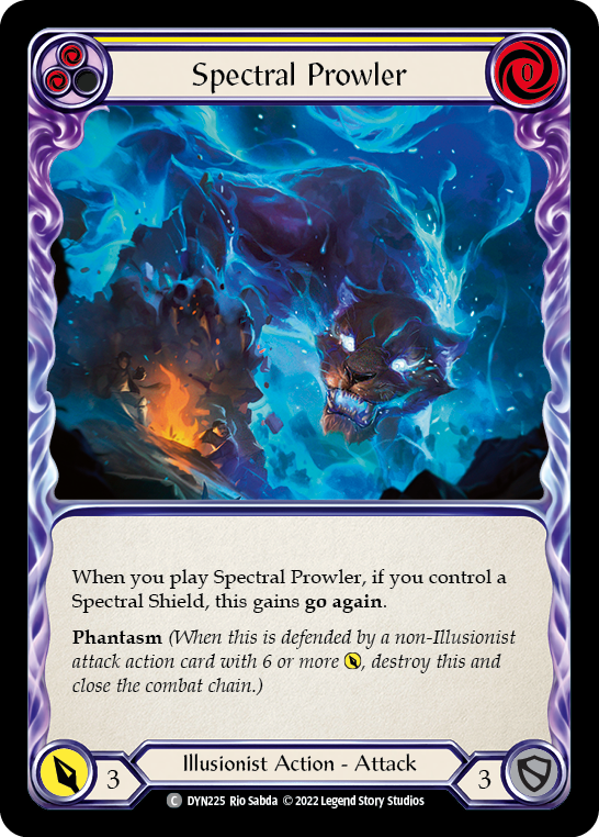 Spectral Prowler (Yellow) [DYN225] (Dynasty)  Rainbow Foil | Cracking-Singles