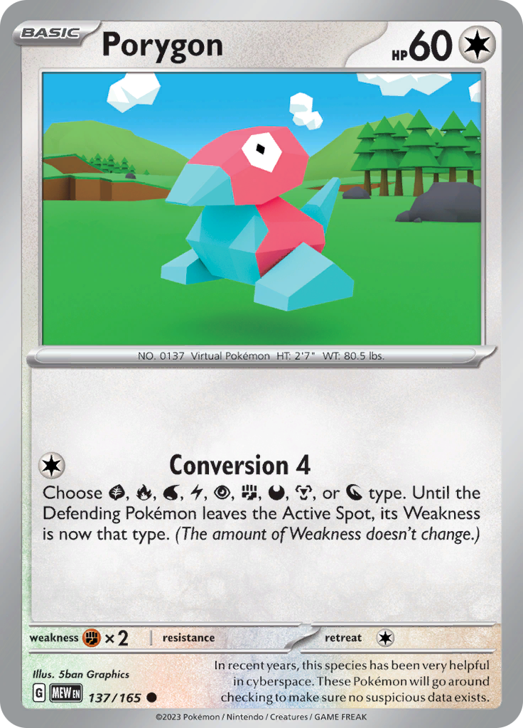 Porygon (137/165) [Scarlet & Violet: 151] | Cracking-Singles