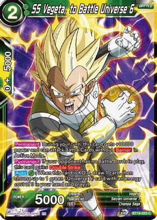 SS Vegeta, to Battle Universe 6 (BT16-053) [Realm of the Gods] | Cracking-Singles