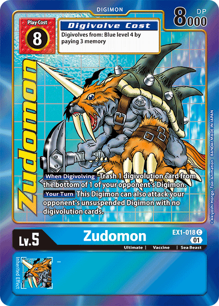 Zudomon [EX1-018] (Alternate Art) [Classic Collection] | Cracking-Singles