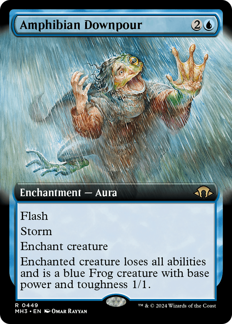 Amphibian Downpour (Extended Art) [Modern Horizons 3] | Cracking-Singles