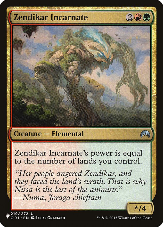 Zendikar Incarnate [The List] | Cracking-Singles