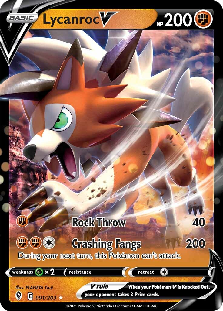 Lycanroc V (091/203) [Sword & Shield: Evolving Skies] | Cracking-Singles