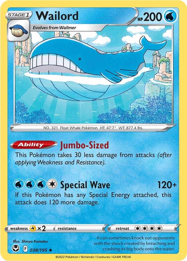 Wailord (038/195) [Sword & Shield: Silver Tempest] | Cracking-Singles