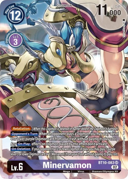 Minervamon [BT10-083] (Alternate Art) [Xros Encounter] | Cracking-Singles