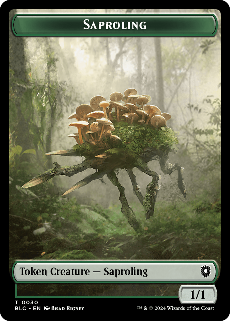 Hamster // Saproling Double-Sided Token [Bloomburrow Commander Tokens] | Cracking-Singles