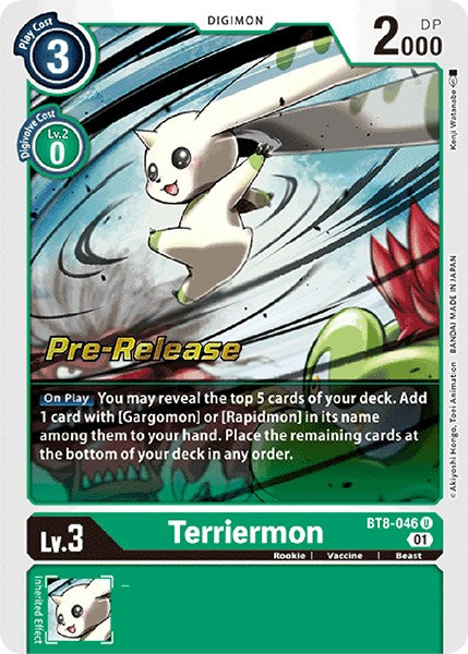 Terriermon [BT8-046] [New Awakening Pre-Release Cards] | Cracking-Singles