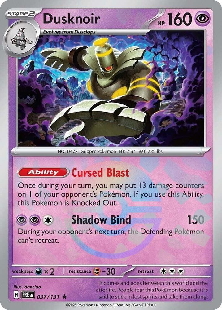 Dusknoir (037/131) (Poke Ball Pattern) [Scarlet & Violet: Prismatic Evolutions] | Cracking-Singles